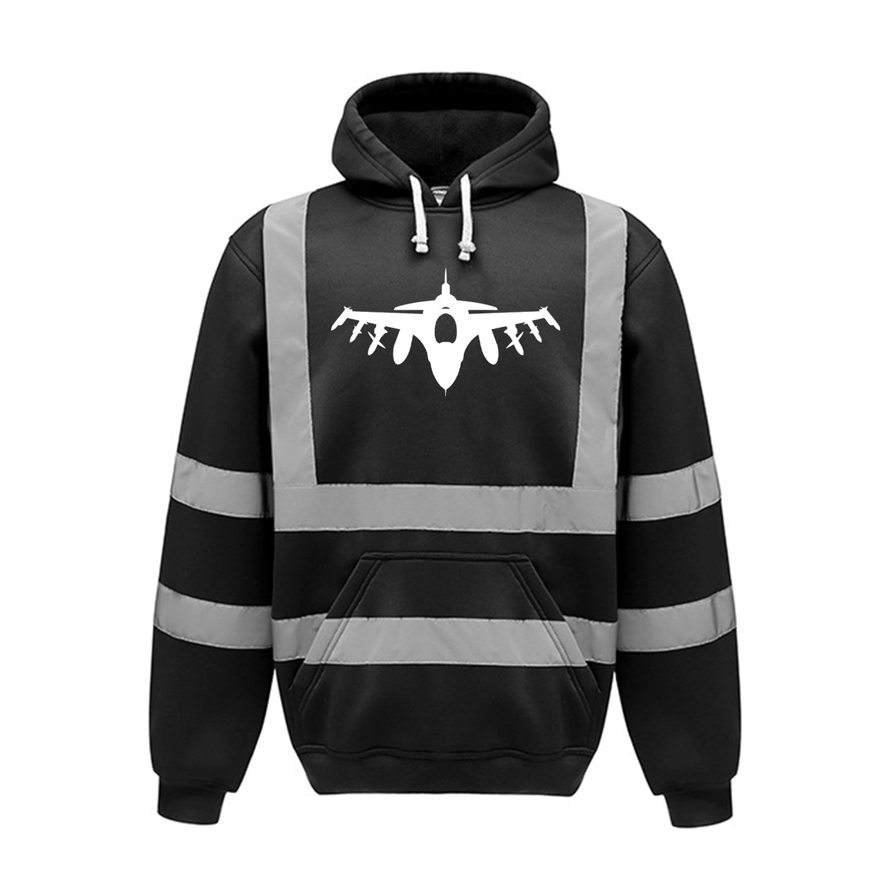 Fighter Jet 16 Silhouette Designed Reflective Hoodies
