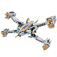 Thumbnail for X-ray Sword Ship Military Space Building Blocks+Stand+Light aviation themed Lego-style model aircraft in ABS plastic.