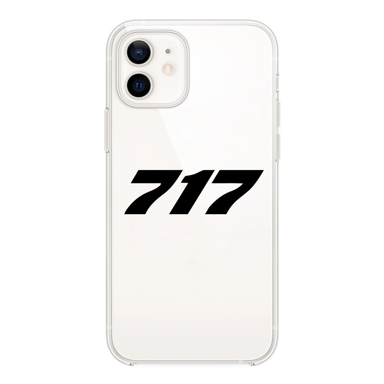 717 Flat Text Designed Transparent Silicone iPhone Cases