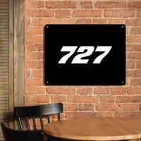Thumbnail for 727 Flat Text Printed Metal Sign