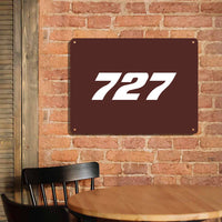 Thumbnail for 727 Flat Text Printed Metal Sign