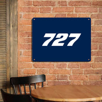 Thumbnail for 727 Flat Text Printed Metal Sign