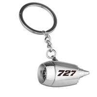 Thumbnail for 727 Flat Text Jet Engine Turbine Key Chains