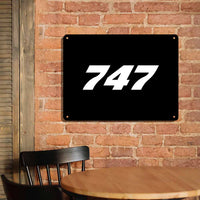 Thumbnail for 747 Flat Text Printed Metal Sign