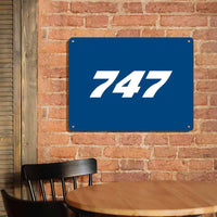 Thumbnail for 747 Flat Text Printed Metal Sign