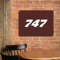 Thumbnail for 747 Flat Text Printed Metal Sign