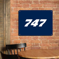Thumbnail for 747 Flat Text Printed Metal Sign