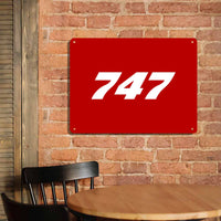 Thumbnail for 747 Flat Text Printed Metal Sign