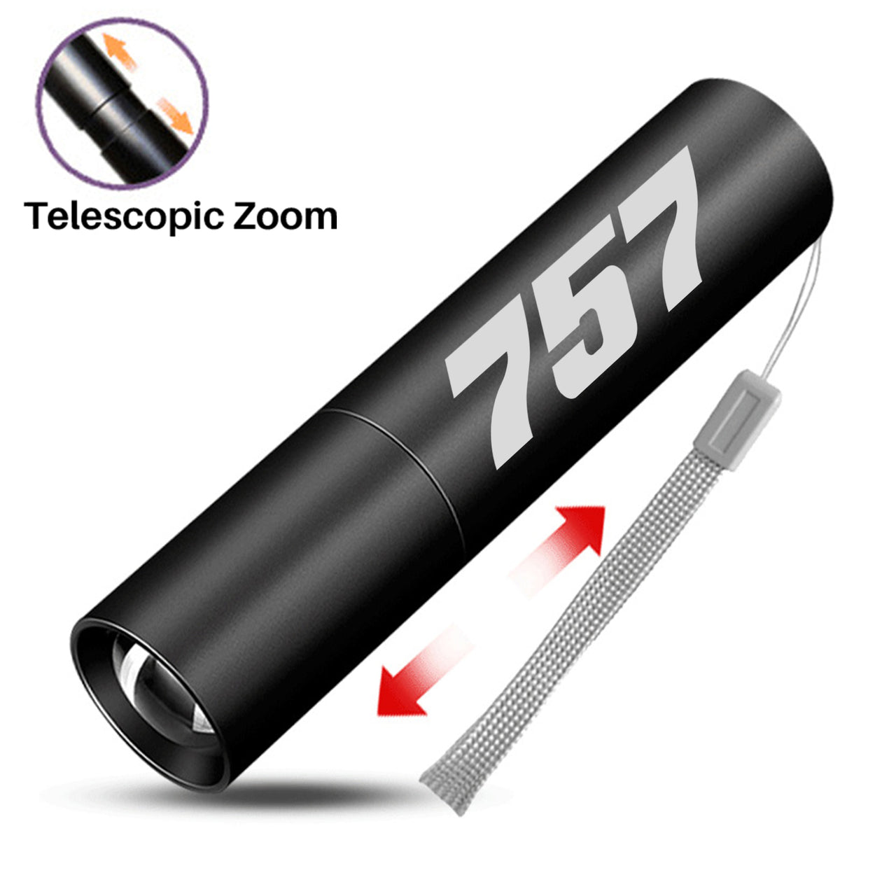 757 Flat Text Designed Mini LED Emergency Flashlight
