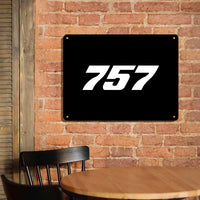 Thumbnail for 757 Flat Text Printed Metal Sign