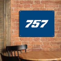 Thumbnail for 757 Flat Text Printed Metal Sign