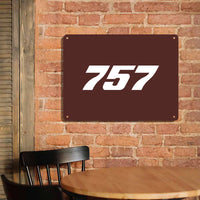 Thumbnail for 757 Flat Text Printed Metal Sign