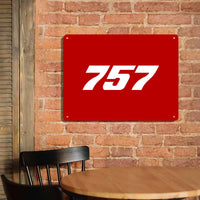 Thumbnail for 757 Flat Text Printed Metal Sign