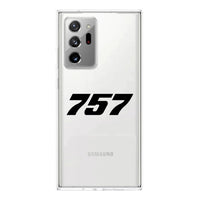 Thumbnail for 757 Flat Text Designed Transparent Silicone Samsung S & Note Cases