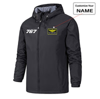 Thumbnail for 767 Flat Text Designed Rain Jackets & Windbreakers