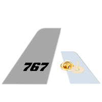 Thumbnail for 767 Flat Text Designed Tail Shape Badges & Pins