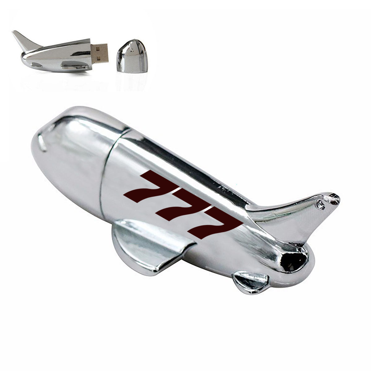 777 Flat Text Designed Airplane Shape USB Drives
