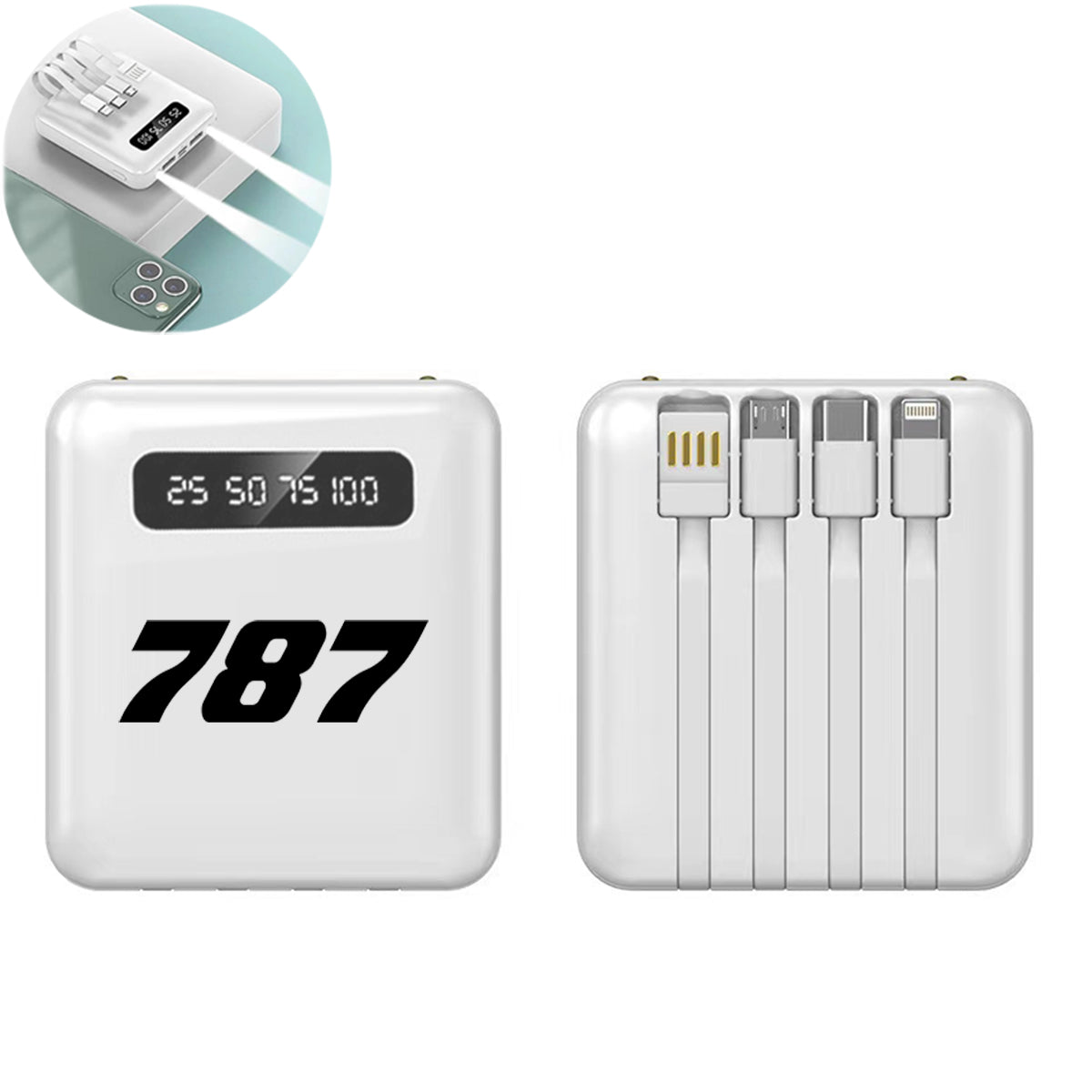 787 Flat Text Designed 10000mAh Quick Charge Powerbank