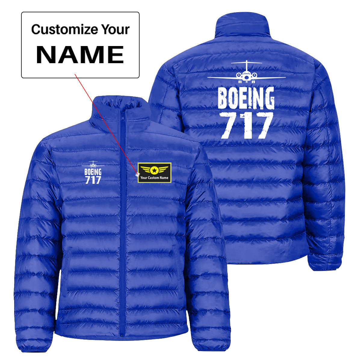 Boeing 717 & Plane Designed Padded Jackets