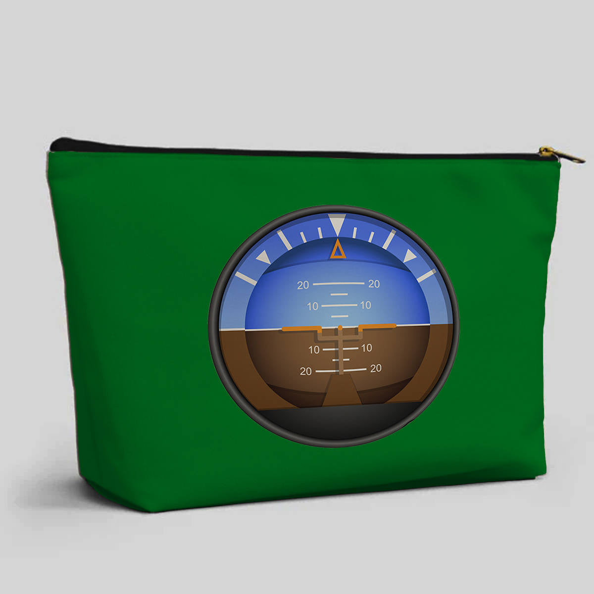 Airplane Instruments (Gyro Horizon 2) Designed Zipper Pouch