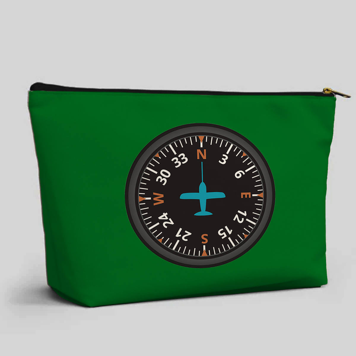 Airplane Instruments (Heading) Designed Zipper Pouch