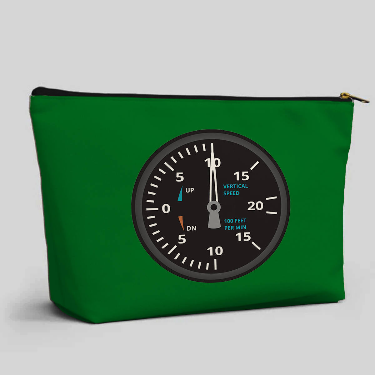 Airplane Instruments (Vertical Speed) Designed Zipper Pouch
