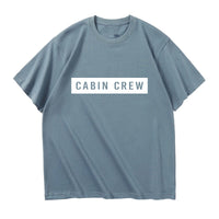 Thumbnail for Cabin Crew Text Designed Relax Fit T-Shirts