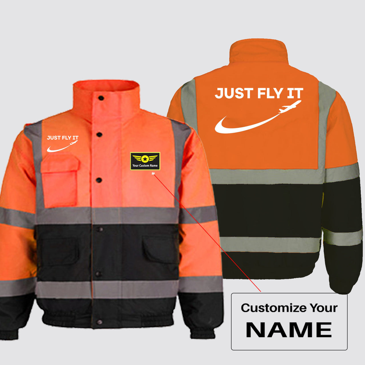 Just Fly It 2 Designed Reflective Winter Jackets