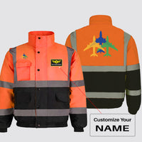 Thumbnail for Colourful 3 Airplanes Designed Reflective Winter Jackets