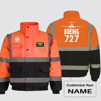 Thumbnail for Boeing 727 & Plane Designed Reflective Winter Jackets