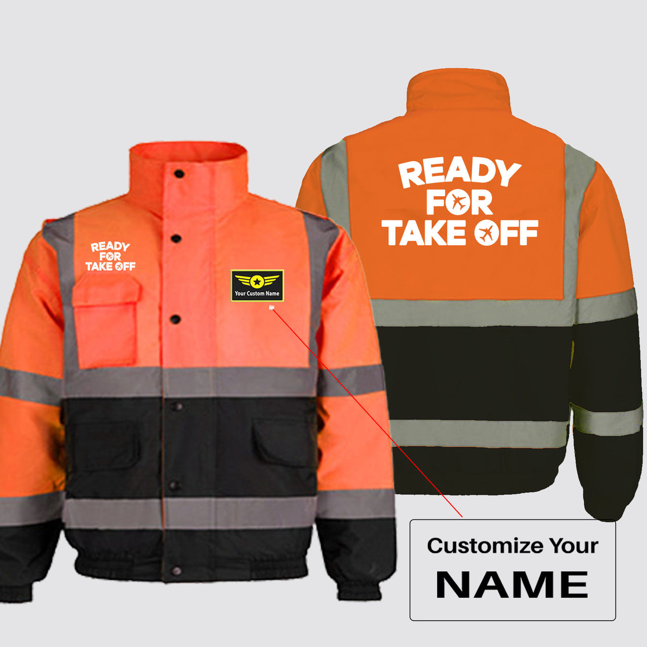 Ready For Takeoff Designed Reflective Winter Jackets