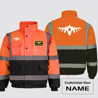 Thumbnail for Fighter Jet 16 Silhouette Designed Reflective Winter Jackets