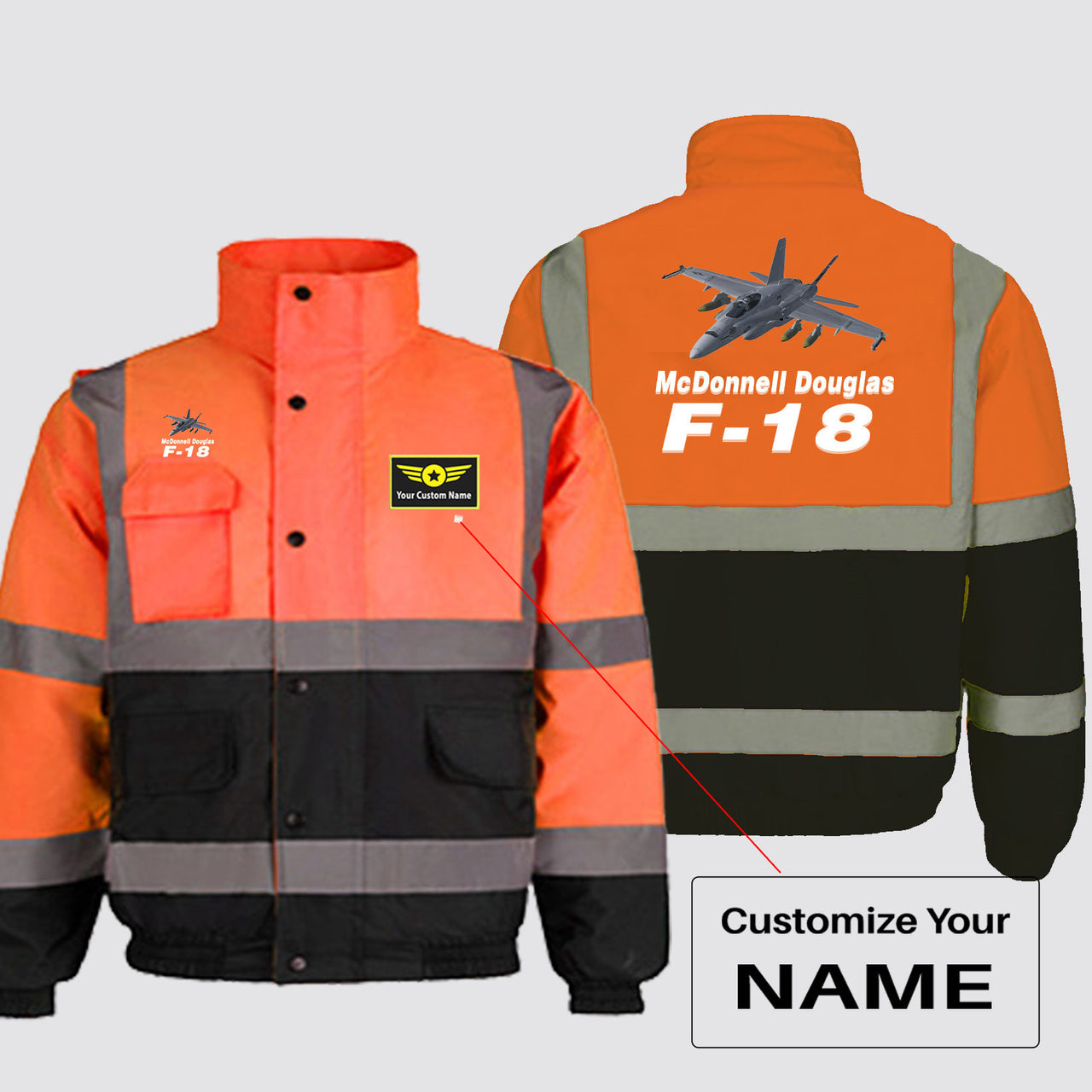 The McDonnell Douglas F18 Designed Reflective Winter Jackets