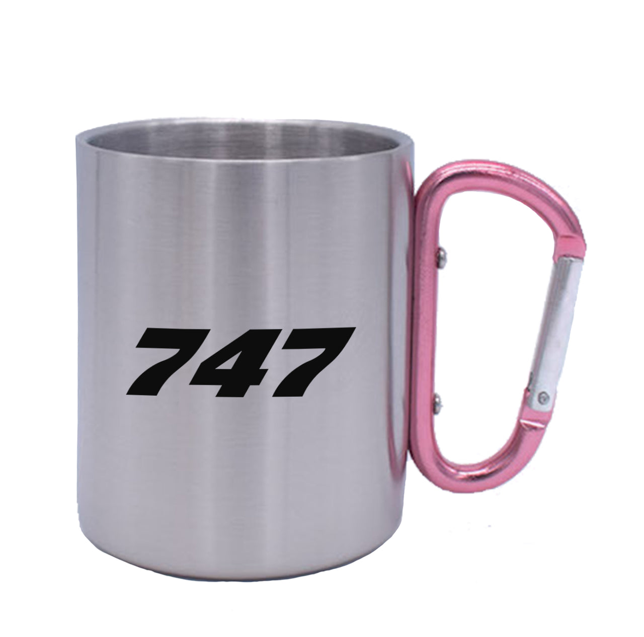 747 Flat Text Designed Stainless Steel Outdoors Mugs