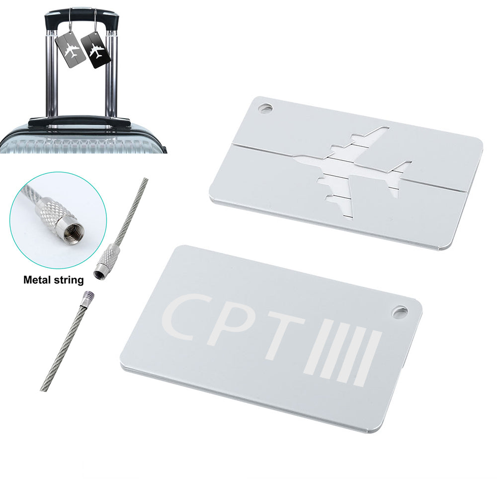CPT & 4 Lines Designed Aluminum Luggage Tags