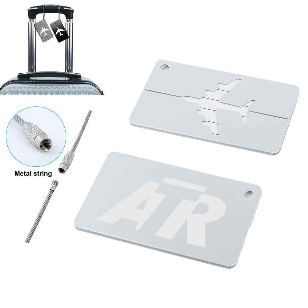 ATR & Text Designed Aluminum Luggage Tags