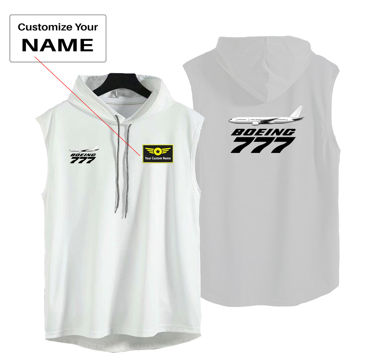 The Boeing 777 Designed Hooded Tank Tops
