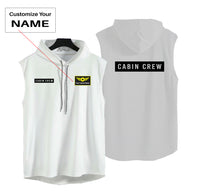 Thumbnail for Cabin Crew Text Designed Hooded Tank Tops
