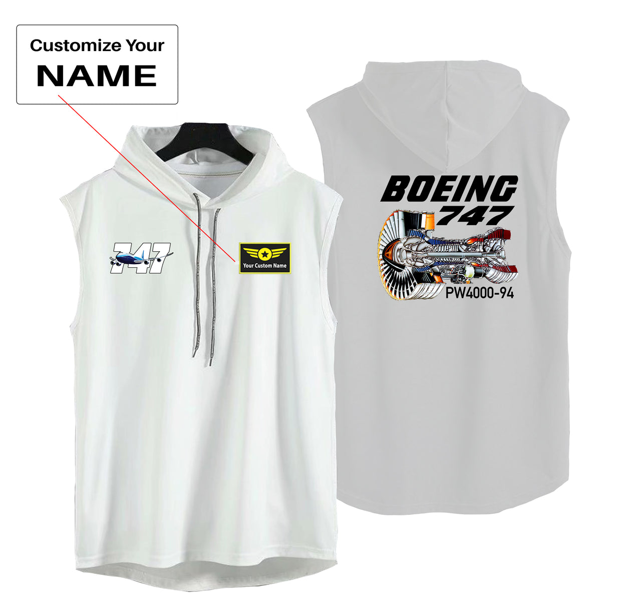 Boeing 747 & PW4000-94 Engine Designed Hooded Tank Tops
