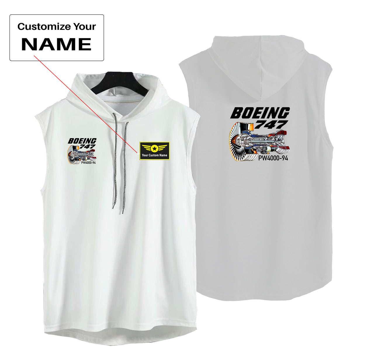 Boeing 747 & PW4000-94 Engine Designed Hooded Tank Tops