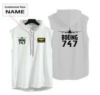Thumbnail for Boeing 747 & Plane Designed Hooded Tank Tops