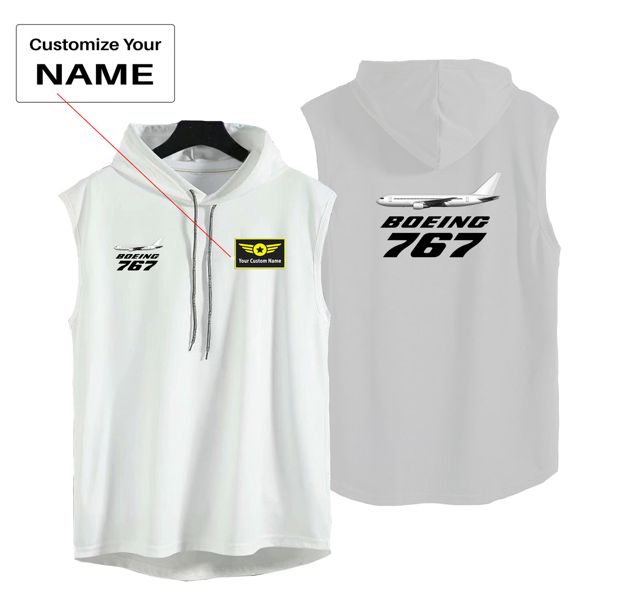 The Boeing 767 Designed Hooded Tank Tops