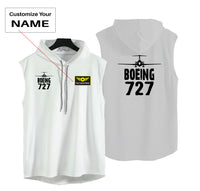 Thumbnail for Boeing 727 & Plane Designed Hooded Tank Tops