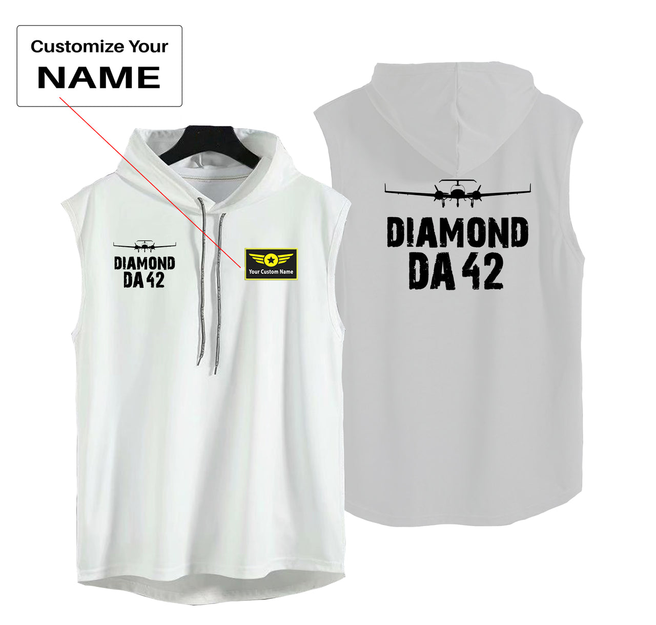 Diamond DA42 & Plane Designed Hooded Tank Tops