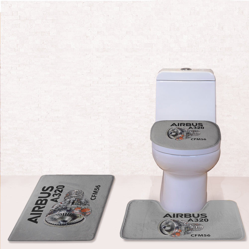 Airbus A320 & CFM56 Engine Designed Toilet Seat Cover Three-piece Set