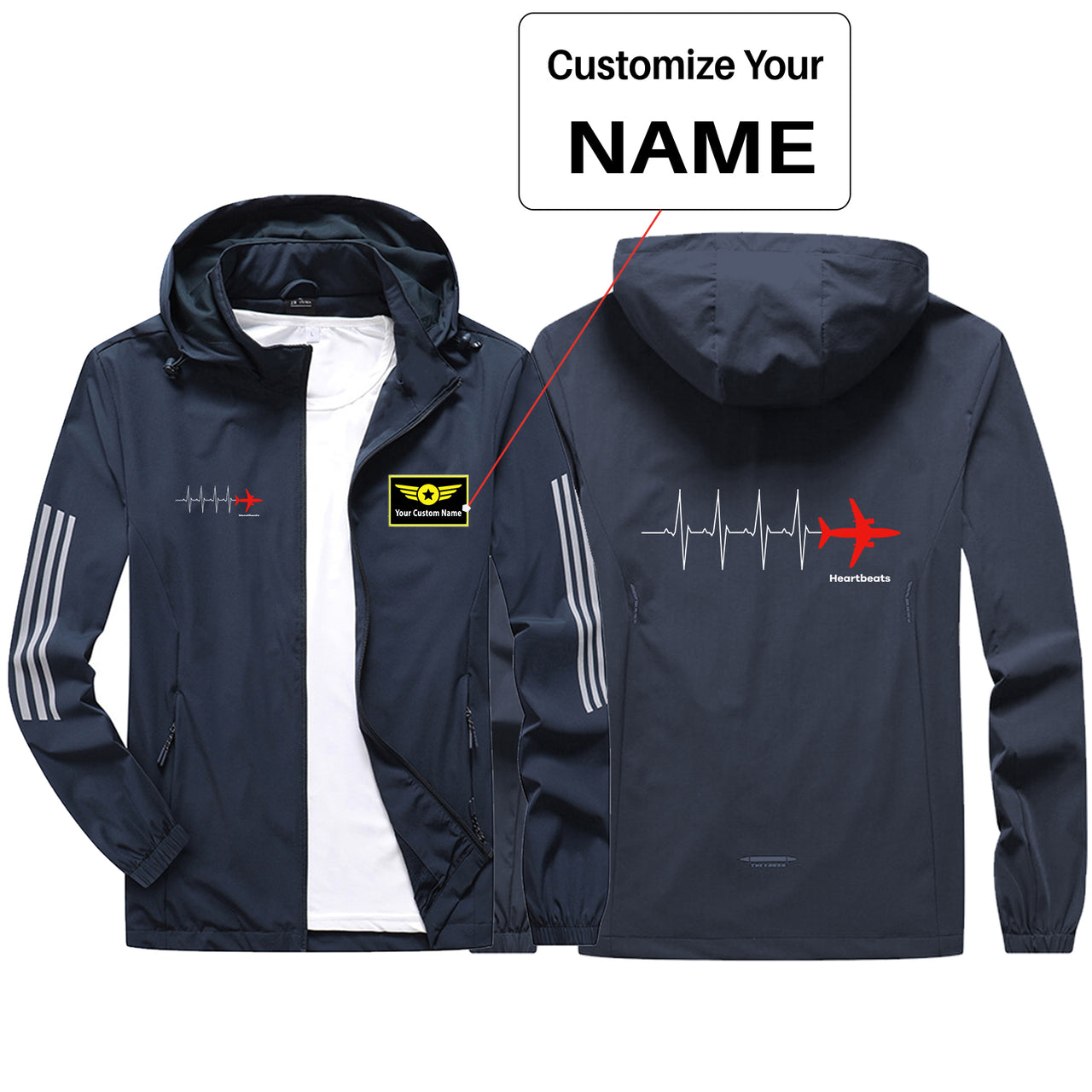 Aviation Heartbeats Sport & Running Jackets