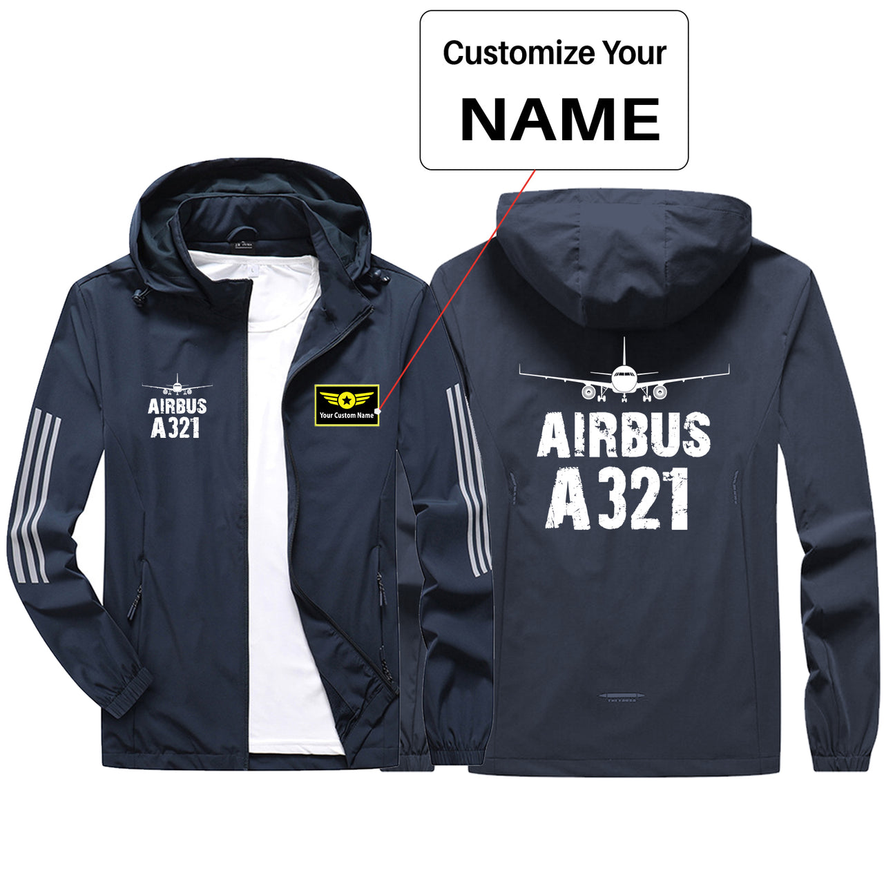 Airbus A321 & Plane Sport & Running Jackets
