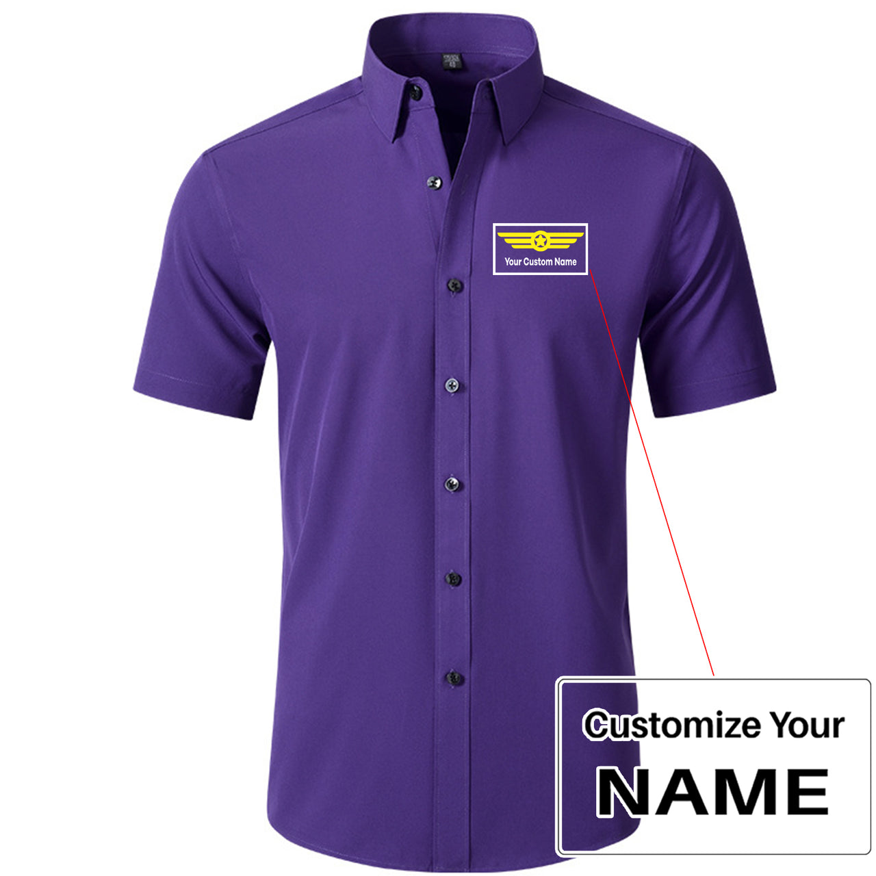 Custom Name (Badge 1) Design Super Quality Short Sleeve Shirts