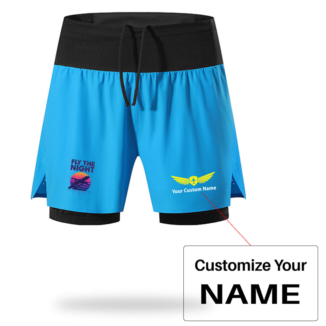Fly The Night Designed Quick Dry Fitness Shorts
