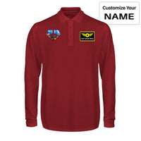 Thumbnail for Supermen of The Skies (Sunrise) Designed Long Sleeve Polo T-Shirts